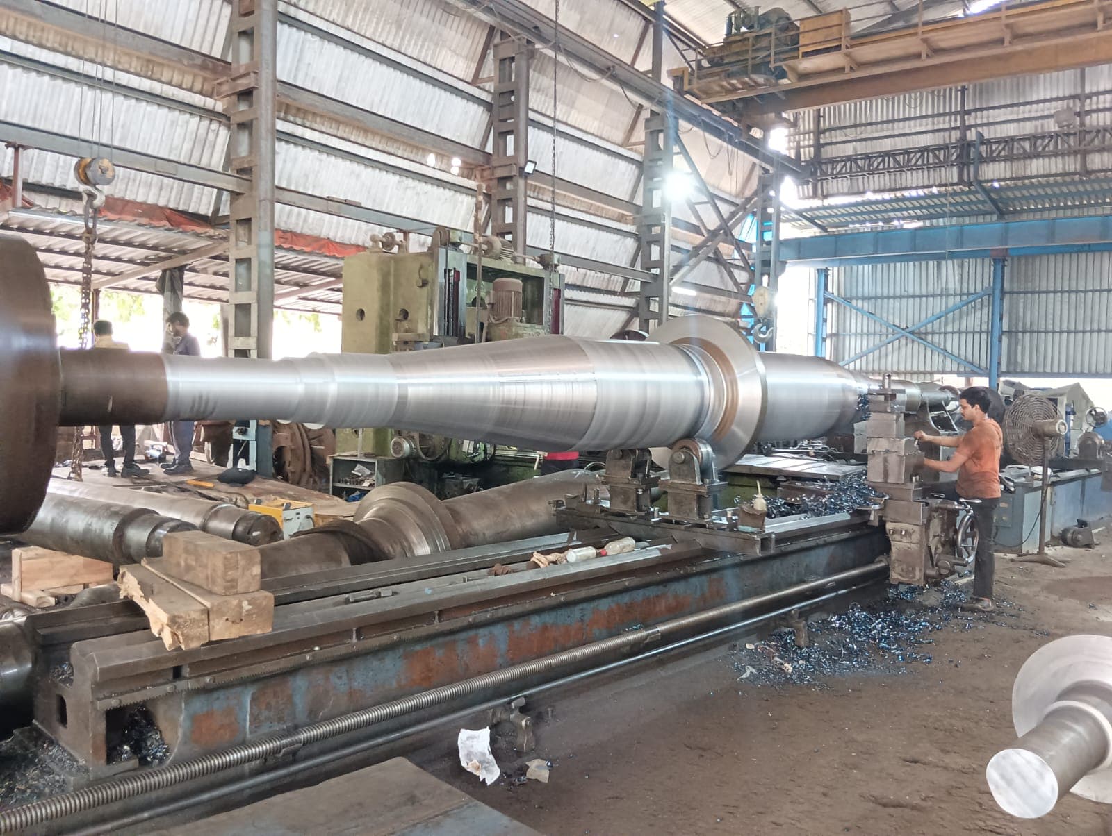 Bar Peeling in Progress — Large Diameter